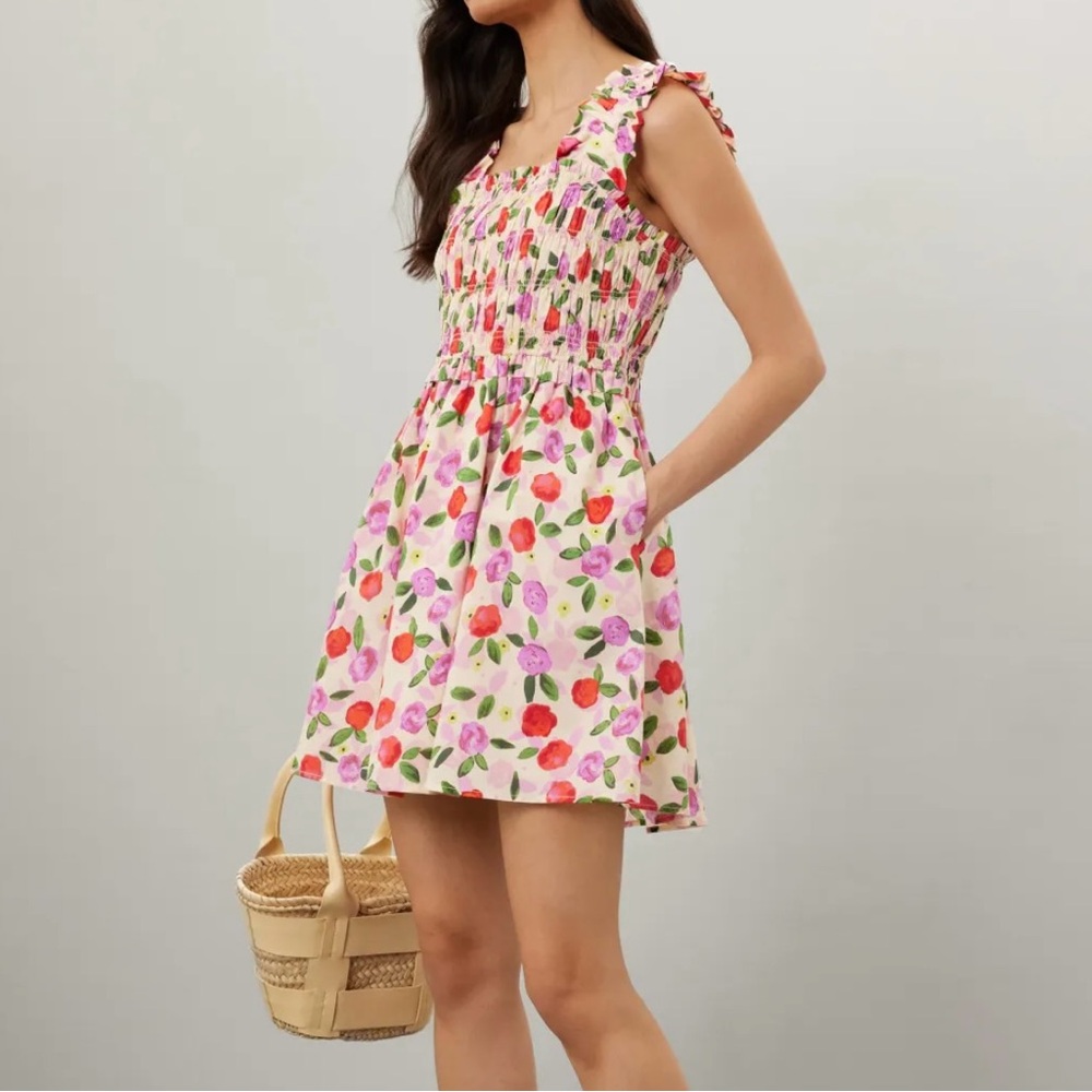 English Factory | NWOT - Smocked Floral Mini Dress - Size M